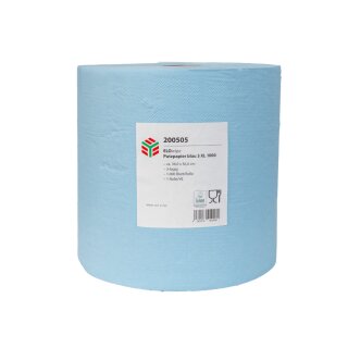 ELOwipe Putzpapier blau 3XL , 36 x 36 cm, 3-lagig, blau, Rolle á 1000 Blatt