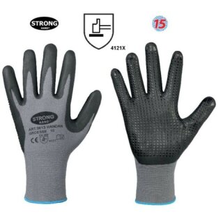 StrongHand HANDAN Feinstrickhandschuhe mit Noppen, Gr. 10