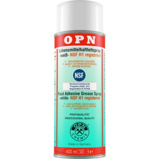 OPN-Lebensmittelhaftfettspray NSF H1, weiß, für den Einsatz in der Lebensmittelindustrie, 400 ml