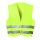 Polyester Warnweste, Größe: universal, gelb, inkl. Klettverschluss - EN ISO 20471 Klasse 2