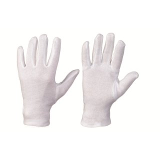 Baumwoll Trikot Handschuhe Baumwollhandschuhe wei&szlig; Gr. 6 7 8 9 10 11