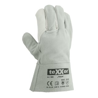 teXXor YASUR, Rindvoll-/Spaltleder Handschuh, Gr. 10