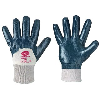 StrongHand NAVYSTAR, Arbeitshandschuh, Nitril beschichtet, 100% Baumwolle, Gr. 08 - 11