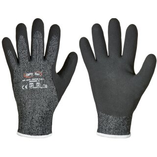 Opti Flex WINTER FLEX 5, Winterhandschuh, Hitzeschutz, Latex, grau/schwarz, Gr. 09 - 11