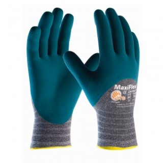 Maxiflex® Comfort™, Baumwolle-/Nylon Arbeitshanschuhe, Nitrilschaum, hellgrau/blau