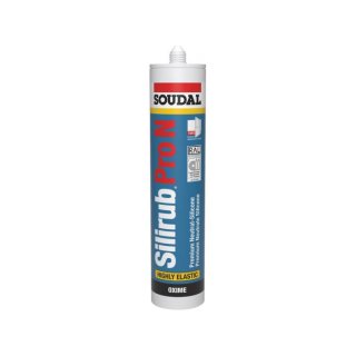 Soudal Silirub Pro N Silikon, Kartusche á 300 ml, transparent