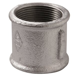 Muffe Nr. 270, Gusseisen, verzinkt, beidseitig Innengewinde, 1 1/4", 1 Stück