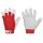 goodjob RED NAPPA, Nappalederhandschuhe, 100% Baumwolle, rot, Gr. 09