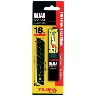 Tajima RAZAR BLACK Cutterklingen, Breite: 18mm, Spender á 10 Stück