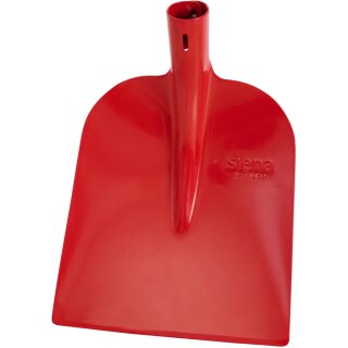 Holsteiner Sandschaufel, Dülle 3/4 Größe 2 gehärtet und rot pulverbeschichtet, Abmessung: 34,5 x 24,7 cm (LxB) ohne Stiel