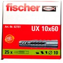 fischer® Universaldübel UX, ohne Rand, 10 x 60 mm, Karton = 50 Stück