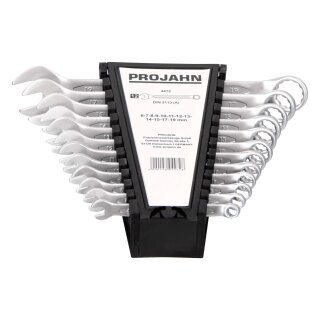 PROJAHN Gabelringschlüssel Ringmaulschlüssel-Set, 12 tlg. Schlüssel 6 - 19 mm