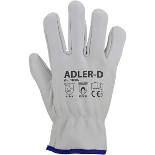 ADLER-D, Driver-Handschuh aus Rindvollleder, Gr. 11