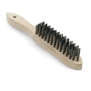 Stahldrahtbürste, glatt, 28 cm. 2 Reihen