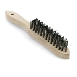 Stahldrahtbürste, glatt, 28 cm. 4 Reihen