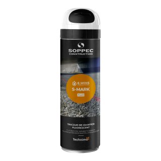 Soppec S-Mark, Neon-Sprühfarbe, Markierspray, 500 ml, weiss, Preis pro Stück