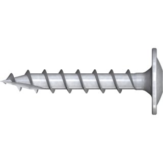 Pfostenschrauben, Stahl RUSPERT®, silber, verstärkter Tellerkopf, TX40, Schneidkerbe, Vollgewinde, 10,0 x 50 mm, 50 Stück