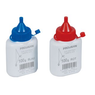 Projahn, Farbpulverflasche, 100g, blau/rot