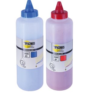 Farbpulverflasche 500g für Schlagschnurroller verschiedene Farben