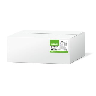 racon premium Falthandtücher 21,6 x 27 cm, hochweiss, 2-lagig, 18 Umverpackungen á 170 Stk. = 3060 Stück