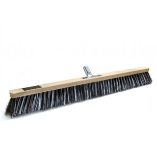 Saalbesen, Ossi-Blitz-Mix, schwarz/weiß, mit Metallstielhalter, 40 - 100 cm 40 cm