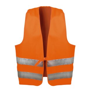 Polyester Warnweste, universal Größe, fluoreszierend orange, mit Klettverschluss
