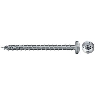 fischer® Spanplattenschrauben PowerFast FPF II PTF BC, Pan-Head, TX20, Vollgewinde, galv. verzinkt, blau passiviert, 4,0 x 40 mm, Paket á 200 St.