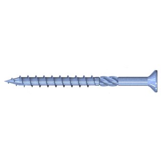HBS Holzbauschrauben, Flachsenkkopf mit Fräsrippen, TX30, Schaftfräser, Schneidkerbe, Stahl galv. verz., 6,0 x 100 mm, Paket à 100 Stück