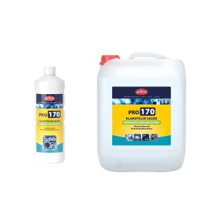 SPÜLAN® PRO 170 Kennzeichnungsfreier saurer Klarspüler, hochkonzentriert, 1 / 10 Liter