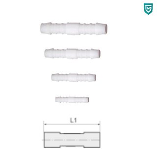 Schlauchverbindungsteile (POM), weiß, gerader Verbinder, für Schlauch 3 - 25 mm
