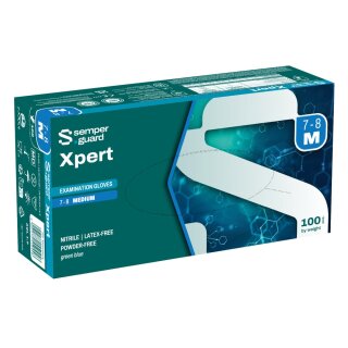 Semperguard XPERT, Nitrilhandschuhe, puderfrei, blau,Größe S-XL, Box á 100 Stück