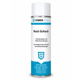 GEBBEN Rost-Schock, Rostlöser mit Kälteschock-Wirkung, löst festgerostete Schraub- und Steckverbindungen, 500ml