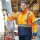 goodjob ECO-WINTER Grobstrickhandschuh,100% Polyester, orange, teilbeschichtet, Gr. 8 - 11