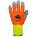 STRONG HAND® DOUBLE ICE, Winterhandschuh, Polyester, vollbeschichtet, Latexschaum-Beschichtung, orange/grau, Gr. 8 - 11