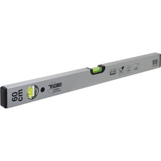 Triuso Aluminium Wasserwaage, schlagfest, silber eloxiert, 20 - 100 cm