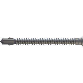 CABRI® Terrassenschraube, Stufenkopf, Vollgewinde, TX25-Antrieb, Bimetall Edelstahl A4/Stahl RUSPERT®, silber, für Stahl und Holz