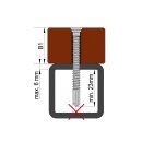 Terrassenschraube RT UT A2, Senkkopf, TX-Antrieb, Fräsrippen, Schneidkerbe, Unterkopfgewinde, Edelstahl A2, gebeizt, passiviert, inkl. Bit 5,5 x 75 mm 130 Stück