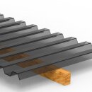 DSH-2-A Abstandsset (17-20 mm)  für Lichtplattenbefestigung auf Holz mit 19 mm Schirmdichtung, Flachrundkopf, TORX20-SIT®, 4,8 x 50 mm, Edelstahl A2 / Kunststoff, gebeizt, passiviert, Paket á 100 Stück