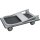 pro-bau-tec® Plattformwagen schwarz/silber, Tragkraft: 150 kg, ca. 47 x 74 cm Ladeflläche
