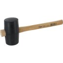 TRIUSO Gummihammer mit lackiertem Holzstiel, glatt/glatt,...
