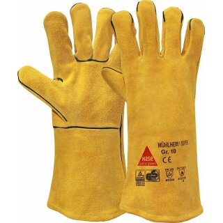 Hase MÜHLHEIM I SUPER, Schweißerhandschuh, Rindspaltleder, Gr. 09