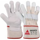 Hase BREMEN, Rindnarbenlederhandschuh, weiß/rot,...