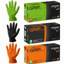 StrongHand Einweghandschuhe Grip Schwarz, Orange,...