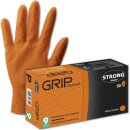 Stronghand Einweghandschuhe Grip Orange Box á 50 Stück, Größe: 08
