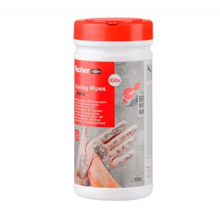 fischer® Reinigungstücher Cleaning Wipes Xtreme, Duft: Orange, Spenderbox á 100 Tücher (200x200 mm)