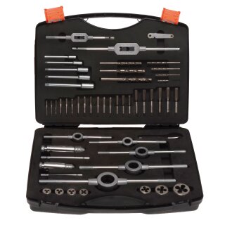 Projahn 91008 Gewindeschneidzeugset 51tlg Handgewindebohrer M3-12 + Verlängerung