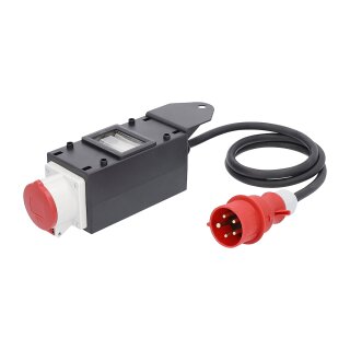 as Schwabe MIXO Adapter "SPREE" Eingang: CEE-Stecker 400V/32A/5polig, Kabel: 1,5 m H07RN-F 5G2,5 - Ausgang: CEE-Steckdose 400V/16A/5polig mit Klappdeckel - max. 11 kW für Gewerbe/Baustelle IP44