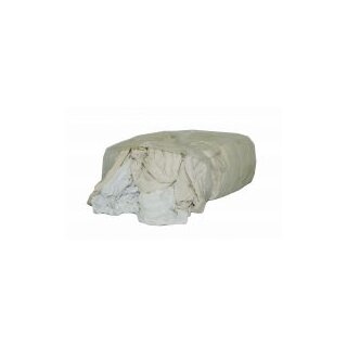 Trikotputzlappen, weiß, keine Farbfehler, ca. 90% Baumwolle, Paket á 10 kg