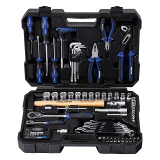 Projahn proficraft Werkzeugkoffer, 1/4" + 1/2", 98-teilig, 48 Zahn Knarren