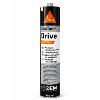 SikaTack DRIVE, Purform, PKW Scheibenkleber, schwarz, Kartusche á 300 ml